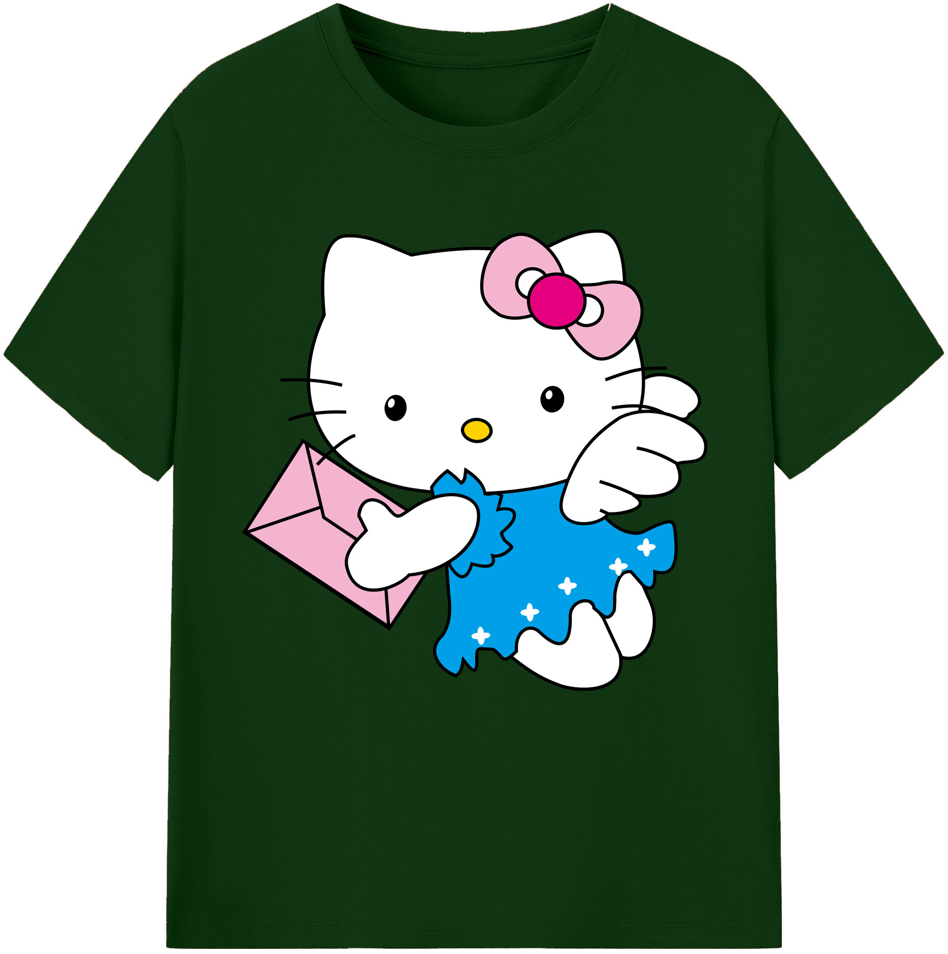 （画像用） Hello Kitty ハローキティ 綿100％半袖Tシャツ（フロントプリント）